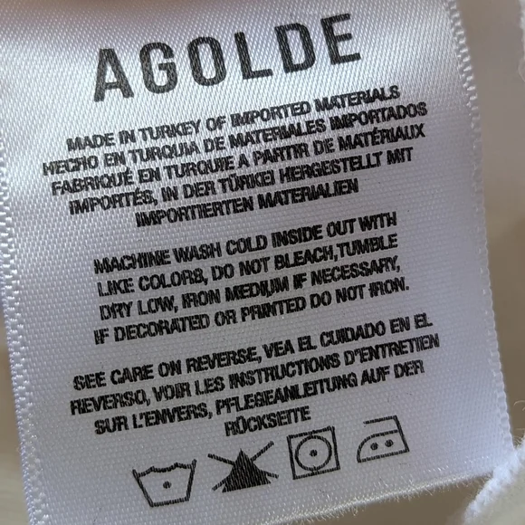 AGOLDE Parker Long Short Sz 29 White Denim Clean HemEuro Summer Aesthetic